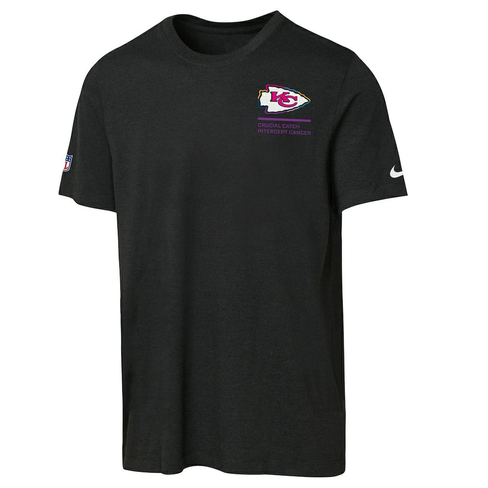 Kansas City Chiefs Youth 2025 NFL Crucial Catch Tri-Blend Dri-FIT T-Shirt - Black - Nike