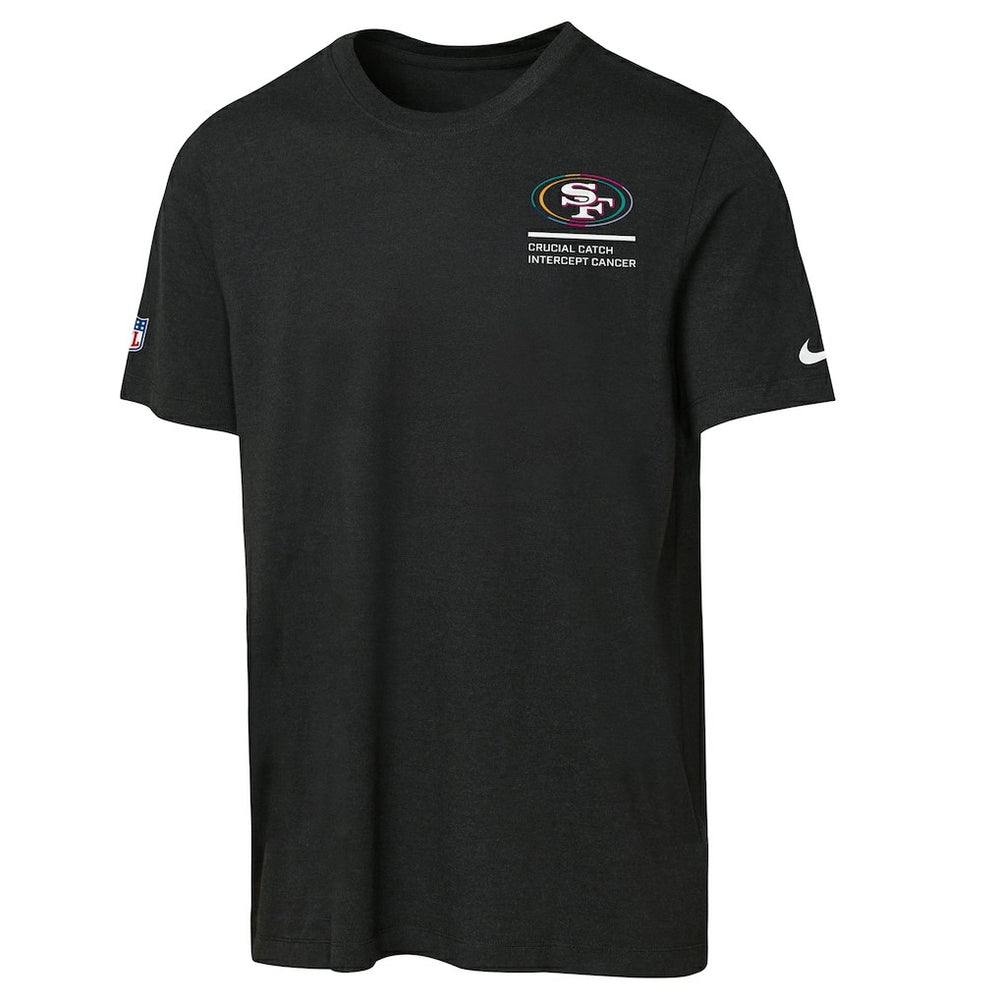 San Francisco 49ers Youth 2025 NFL Crucial Catch Tri-Blend Dri-FIT T-Shirt - Black - Nike