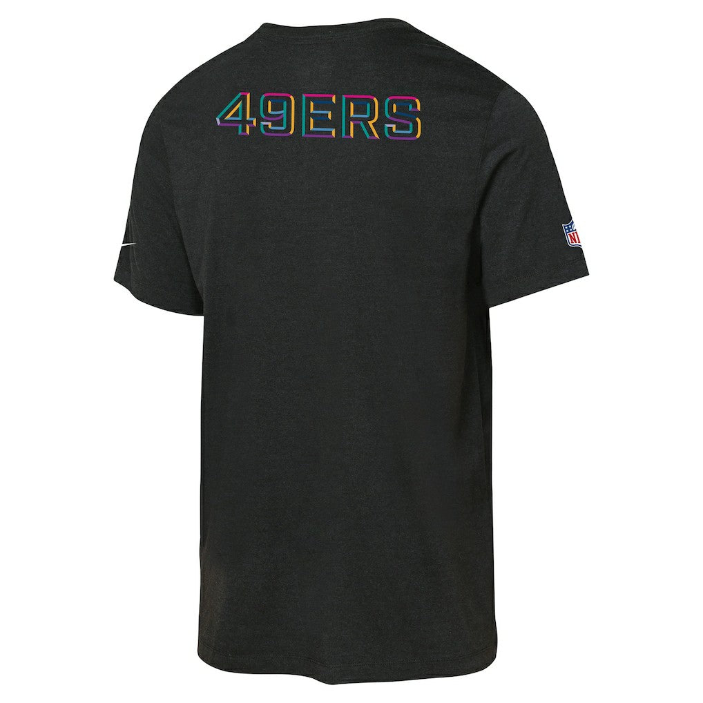 San Francisco 49ers Youth 2025 NFL Crucial Catch Tri-Blend Dri-FIT T-Shirt - Black - Nike
