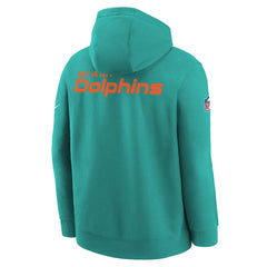 Miami Dolphins Youth Sideline Club Fleece Hoodie - Aqua - Nike