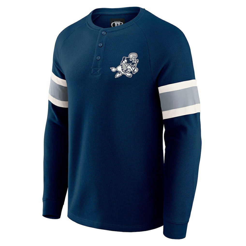 Dallas Cowboys Darius Rucker Collection Waffle-Knit Raglan Long Sleeve Henley T-Shirt - Navy - Fanatics