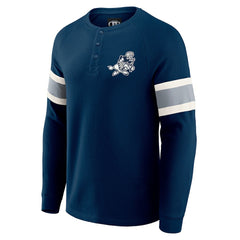 Dallas Cowboys Darius Rucker Collection Waffle-Knit Raglan Long Sleeve Henley T-Shirt - Navy - Fanatics