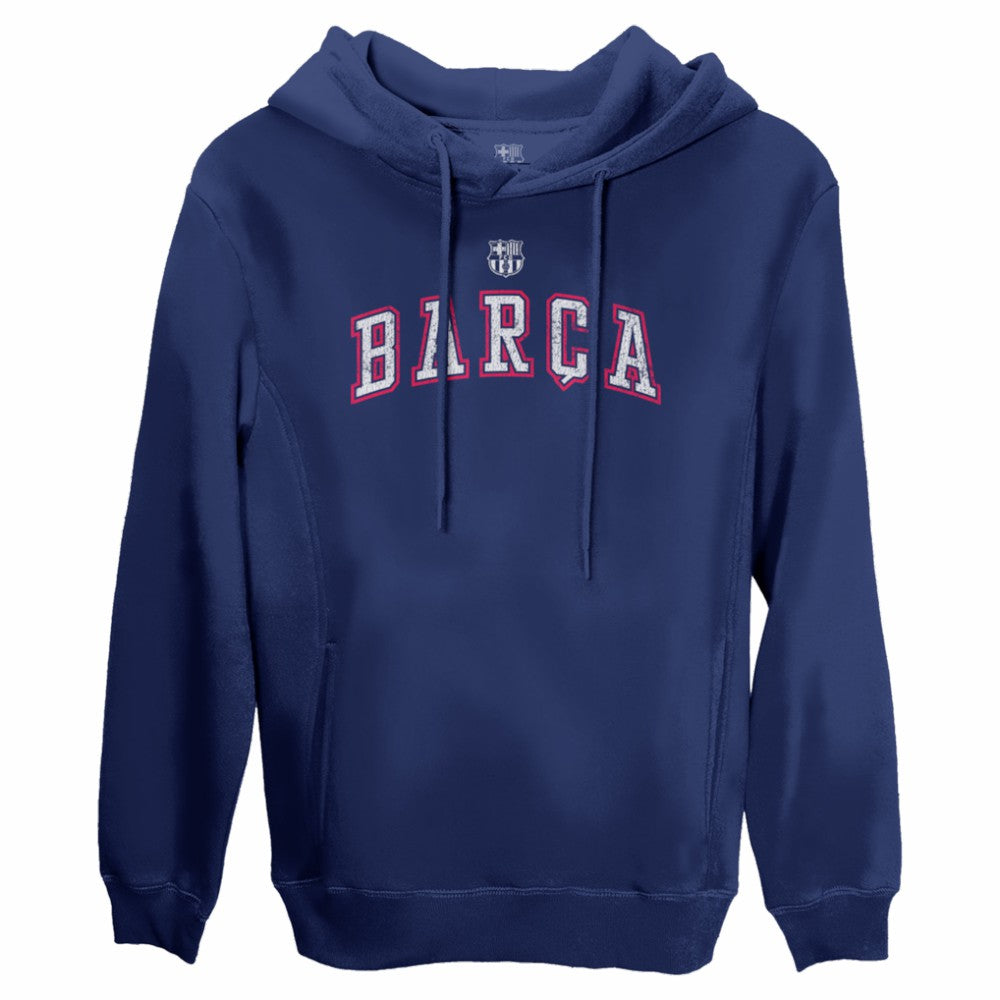 Barcelona 1863FC Athletic Wordmark Fleece Pullover Hoodie Navy