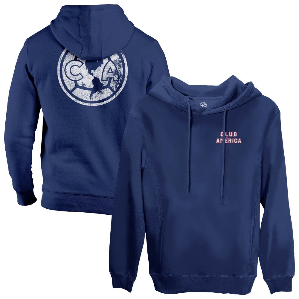Club America 1863FC Wordmark Fleece Pullover Hoodie Navy