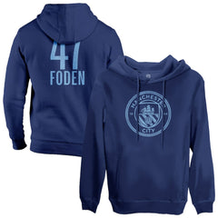 Phil Foden Manchester City 1863FC Player Fleece Pullover Hoodie Navy