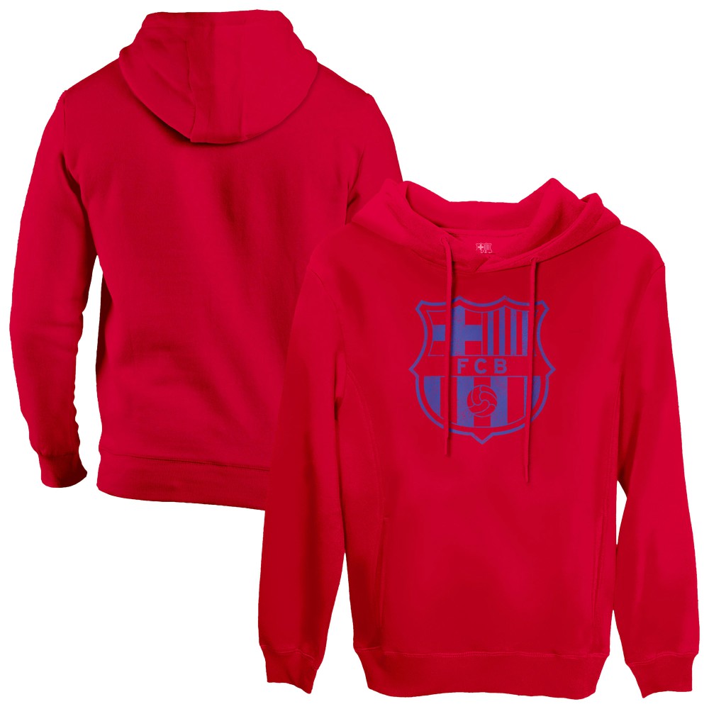 Barcelona 1863FC Mono Badge Fleece Pullover Hoodie Red