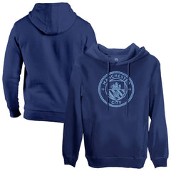 Manchester City 1863FC Mono Badge Fleece Pullover Hoodie Navy