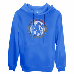 Chelsea 1863FC Retro Color Badge Fleece Pullover Hoodie Blue