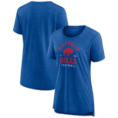 Buffalo Bills Women's Vintage Arch Tri-Blend T-Shirt - Royal - NFL