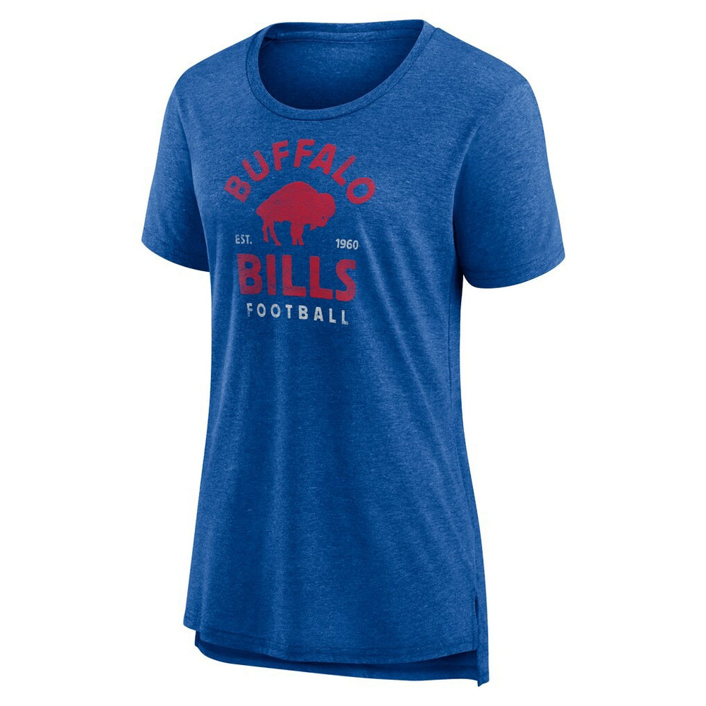 Buffalo Bills Women's Vintage Arch Tri-Blend T-Shirt - Royal - NFL