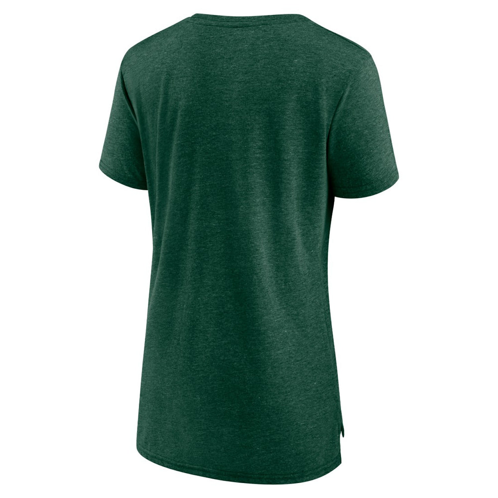 Green Bay Packers Women's Vintage Arch Tri-Blend T-Shirt - Green - NFL