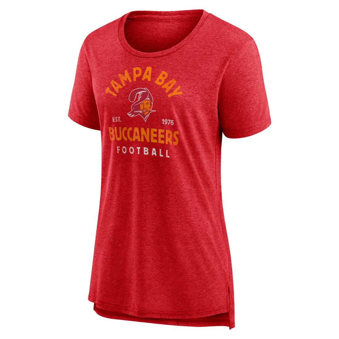 Tampa Bay Buccaneers Women's Vintage Arch Tri-Blend T-Shirt - Red - NFL