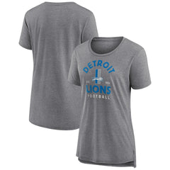 Detroit Lions Women's Vintage Arch Tri-Blend T-Shirt - Gray - NFL