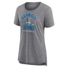 Detroit Lions Women's Vintage Arch Tri-Blend T-Shirt - Gray - NFL