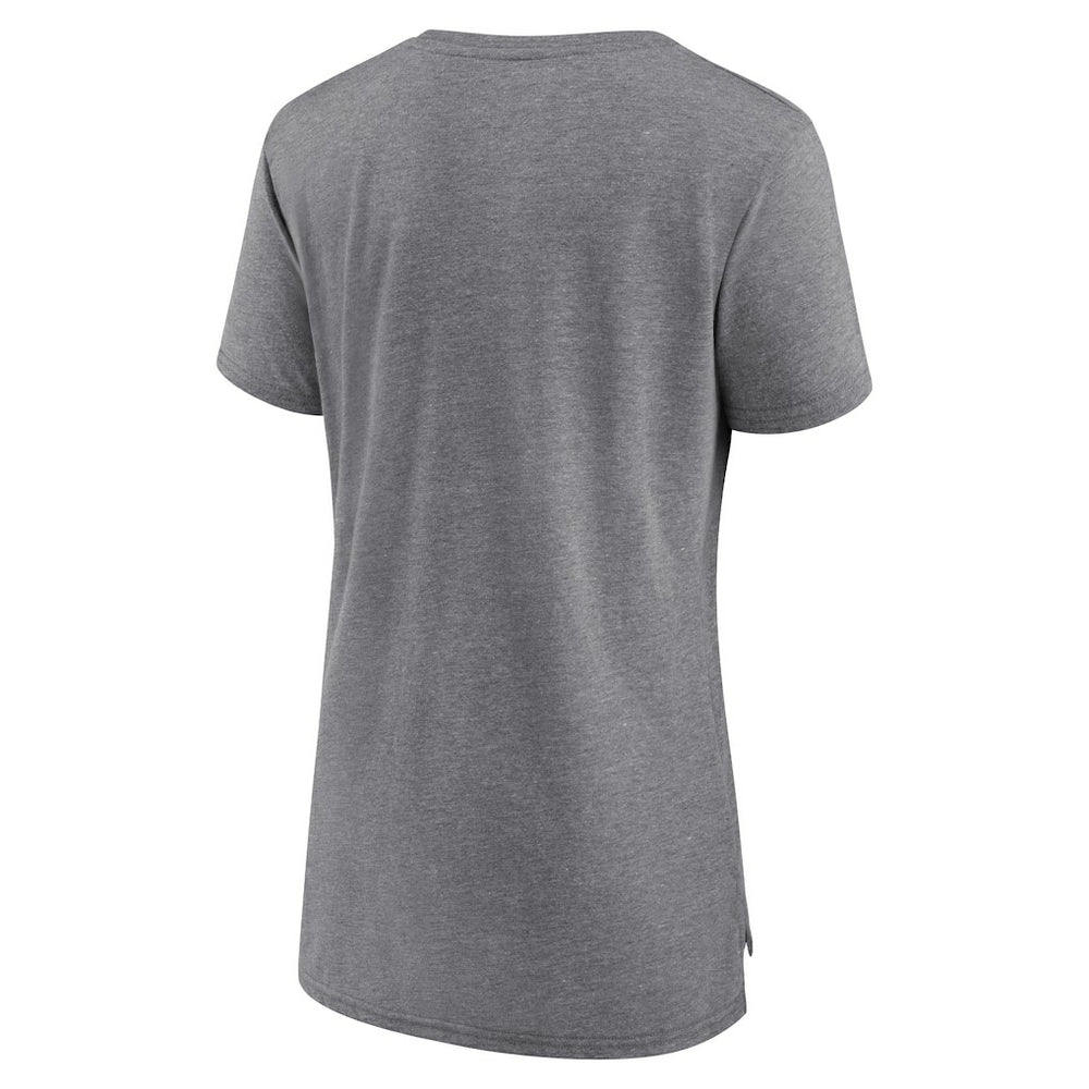 Miami Dolphins Women's Vintage Arch Tri-Blend T-Shirt - Gray - NFL