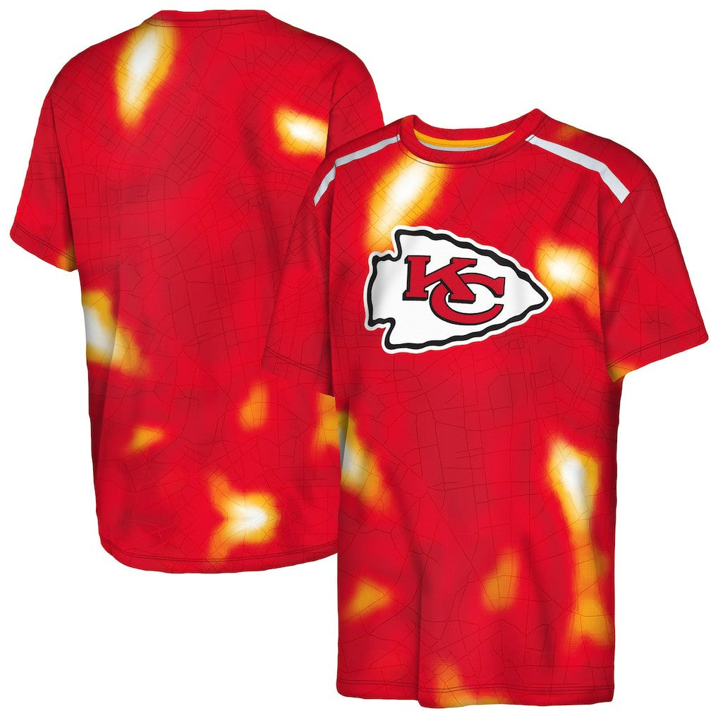 Kansas City Chiefs Outerstuff Youth End Zone Dri-Tek T-Shirt - Red - NFL