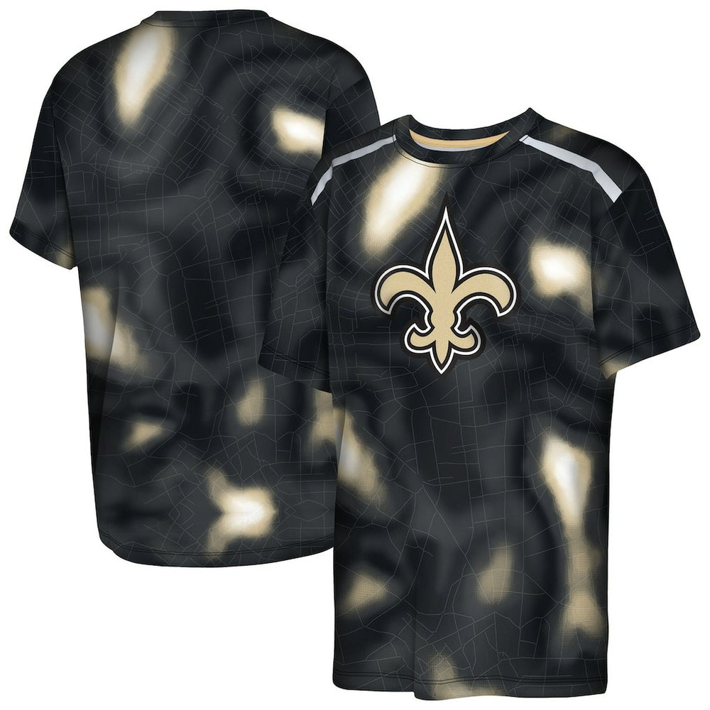 New Orleans Saints Outerstuff Youth End Zone Dri-Tek T-Shirt - Black - NFL