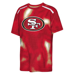 San Francisco 49ers Outerstuff Youth End Zone Dri-Tek T-Shirt - Scarlet - NFL