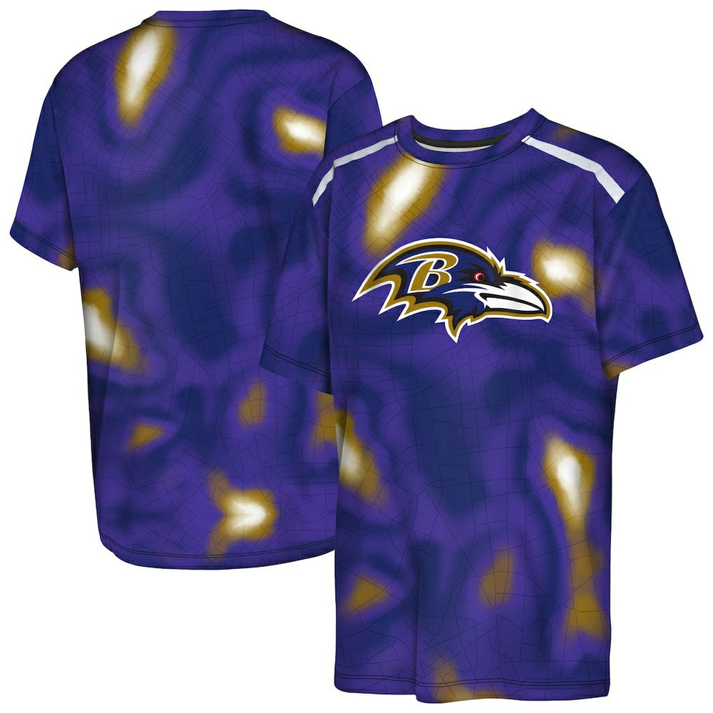 Baltimore Ravens Outerstuff Youth End Zone Dri-Tek T-Shirt - Purple - NFL