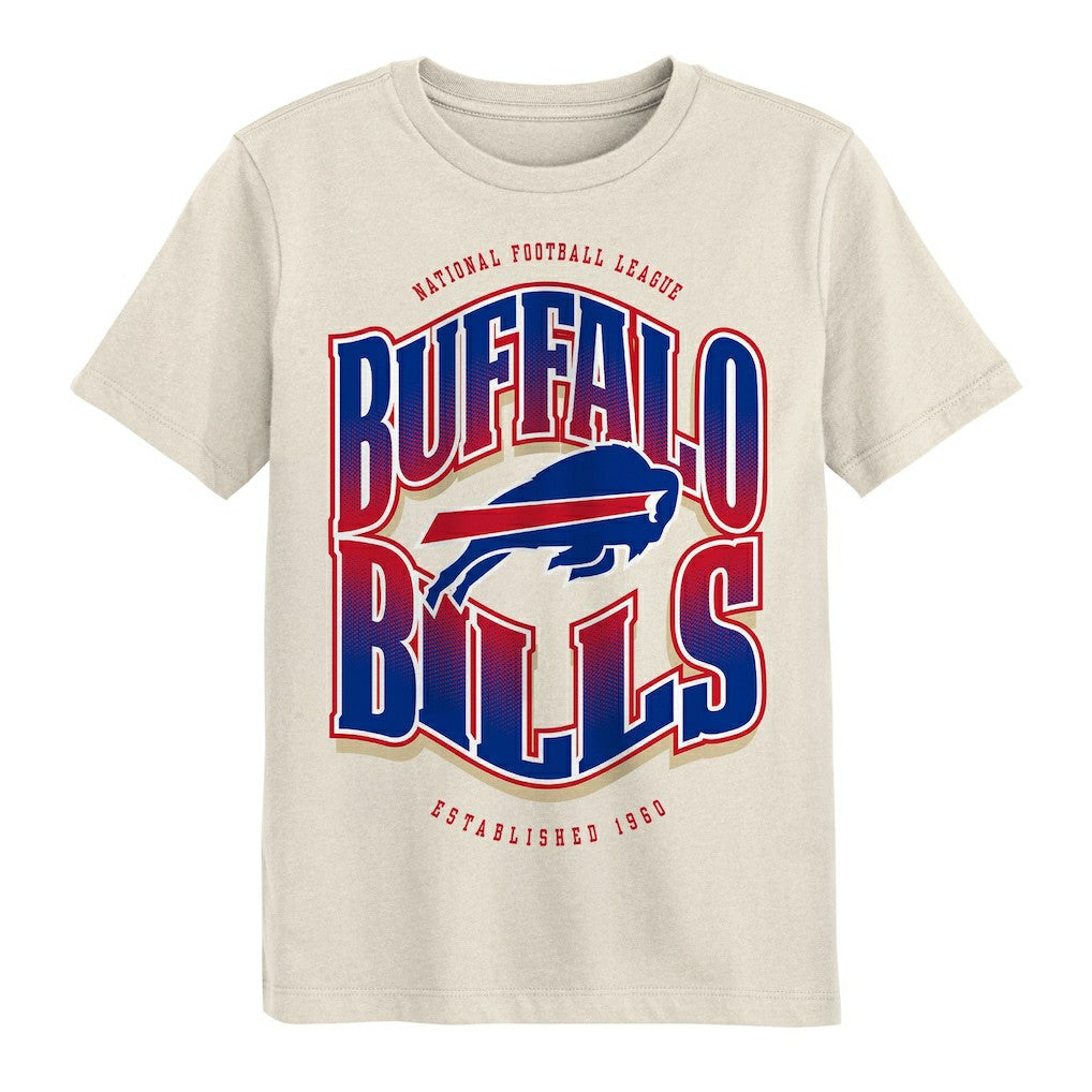 Buffalo Bills Outerstuff Youth Huddle T-Shirt - Cream - NFL