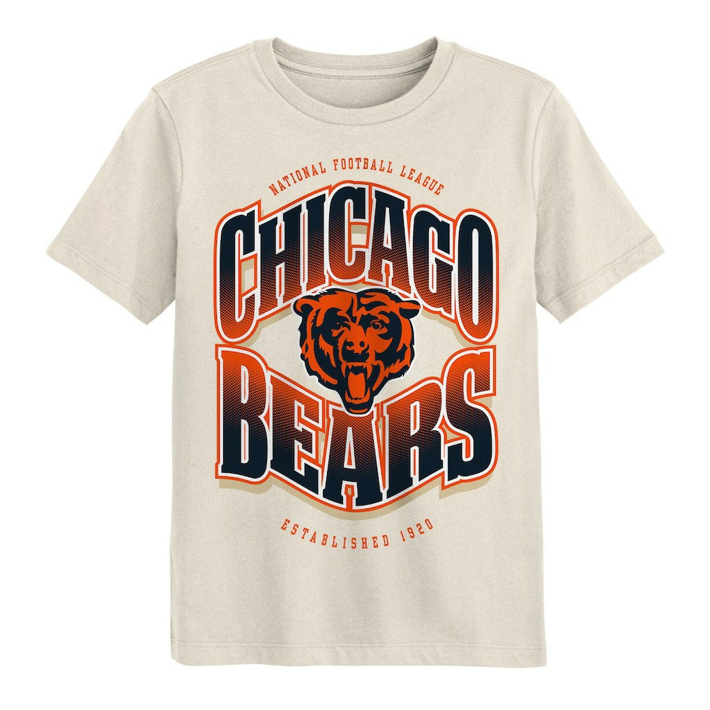 Chicago Bears Outerstuff Youth Huddle T-Shirt - Cream - NFL