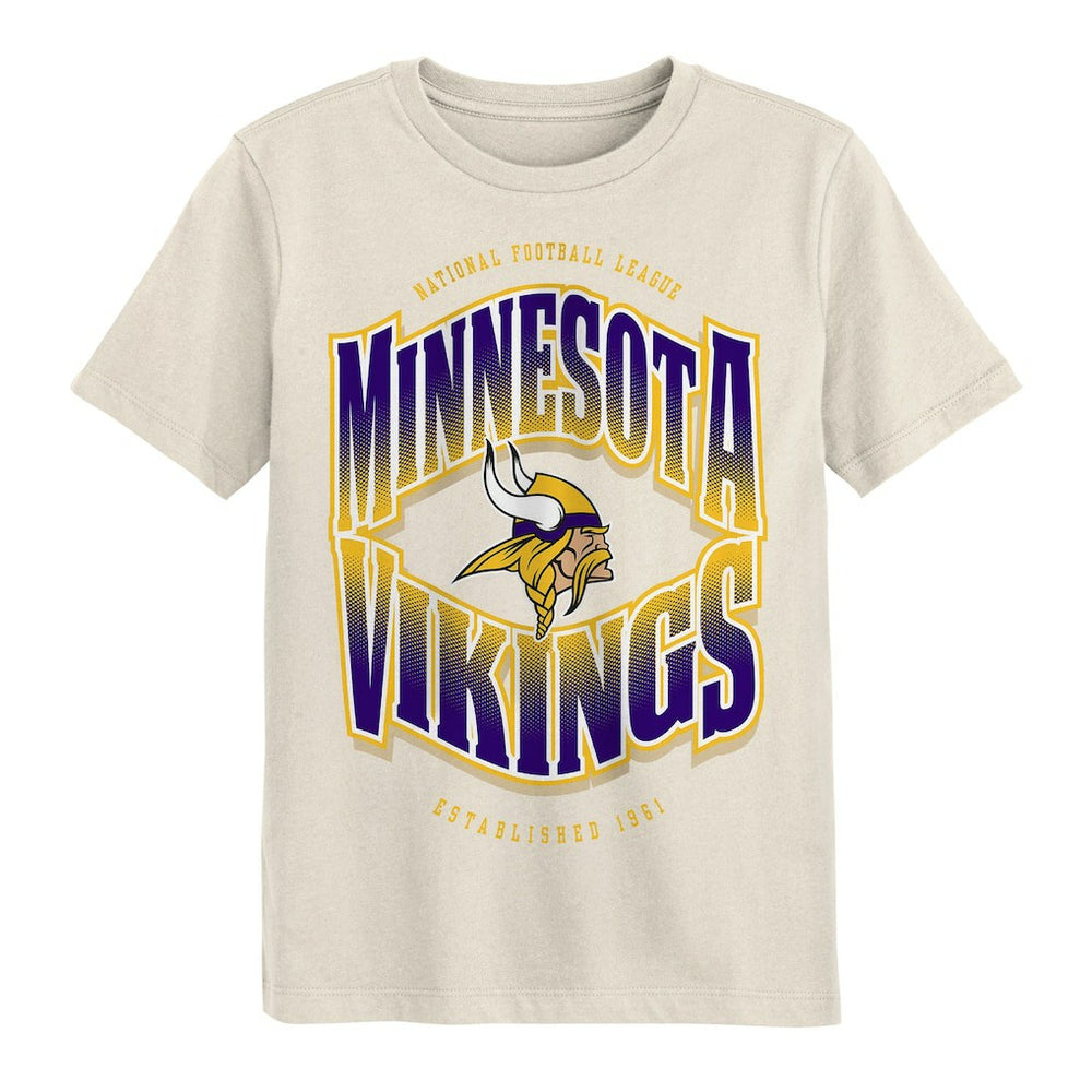 Minnesota Vikings Outerstuff Youth Huddle T-Shirt - Cream - NFL