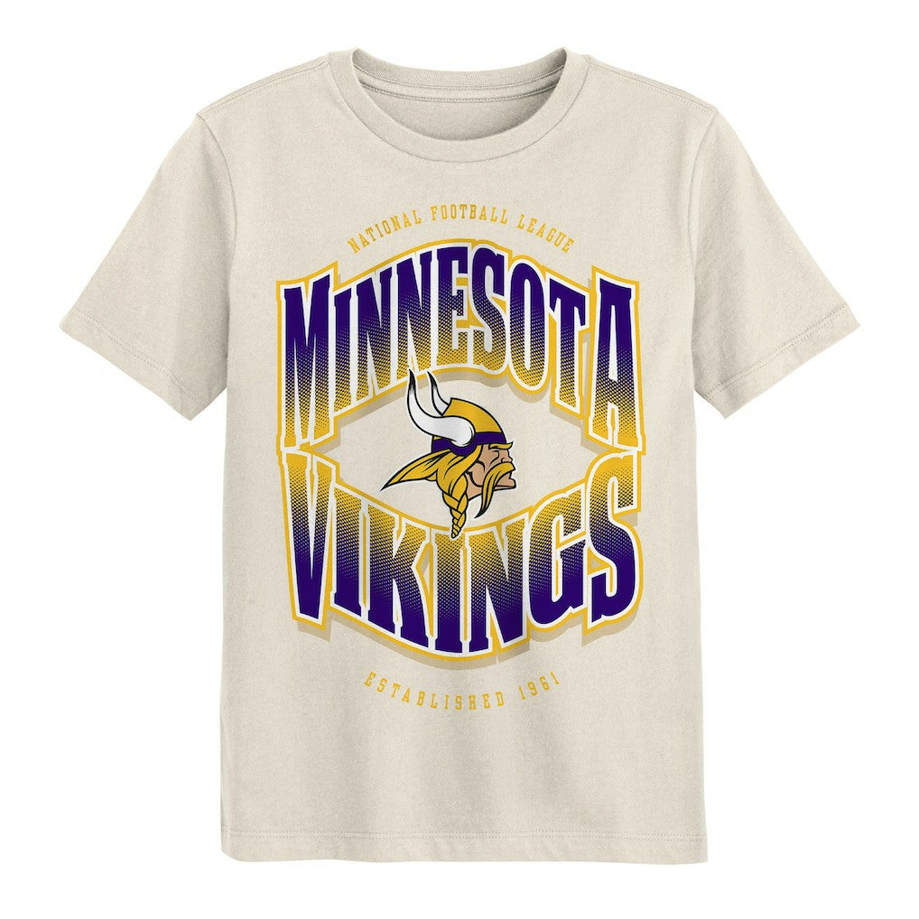 Minnesota Vikings Outerstuff Youth Huddle T-Shirt - Cream - NFL