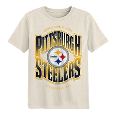Pittsburgh Steelers Outerstuff Youth Huddle T-Shirt - Cream - NFL