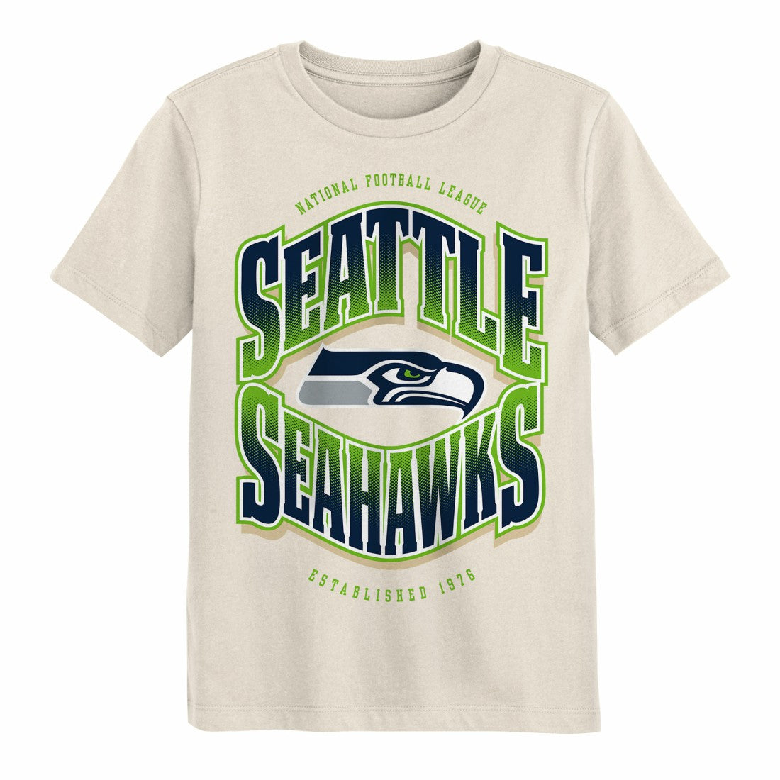 Seattle Seahawks Outerstuff Youth Huddle T-Shirt - Cream - NFL