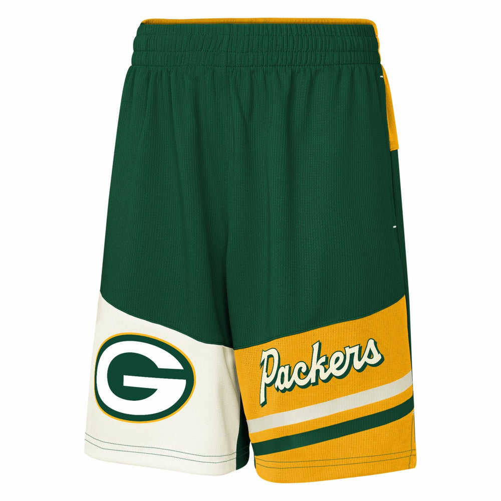 Green Bay Packers Youth Fandemonium Mesh Shorts - Green - NFL