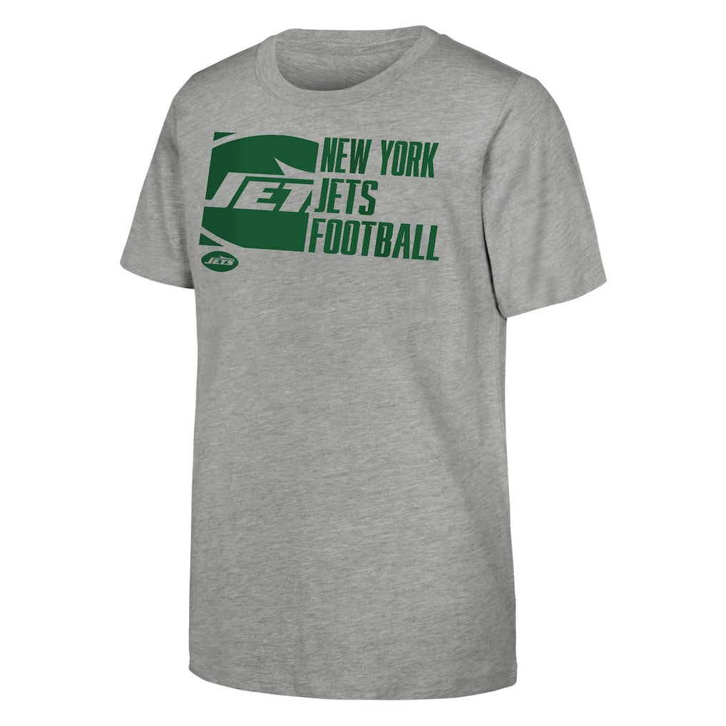 New York Jets Outerstuff Youth Post Game T-Shirt - Heather Gray - NFL