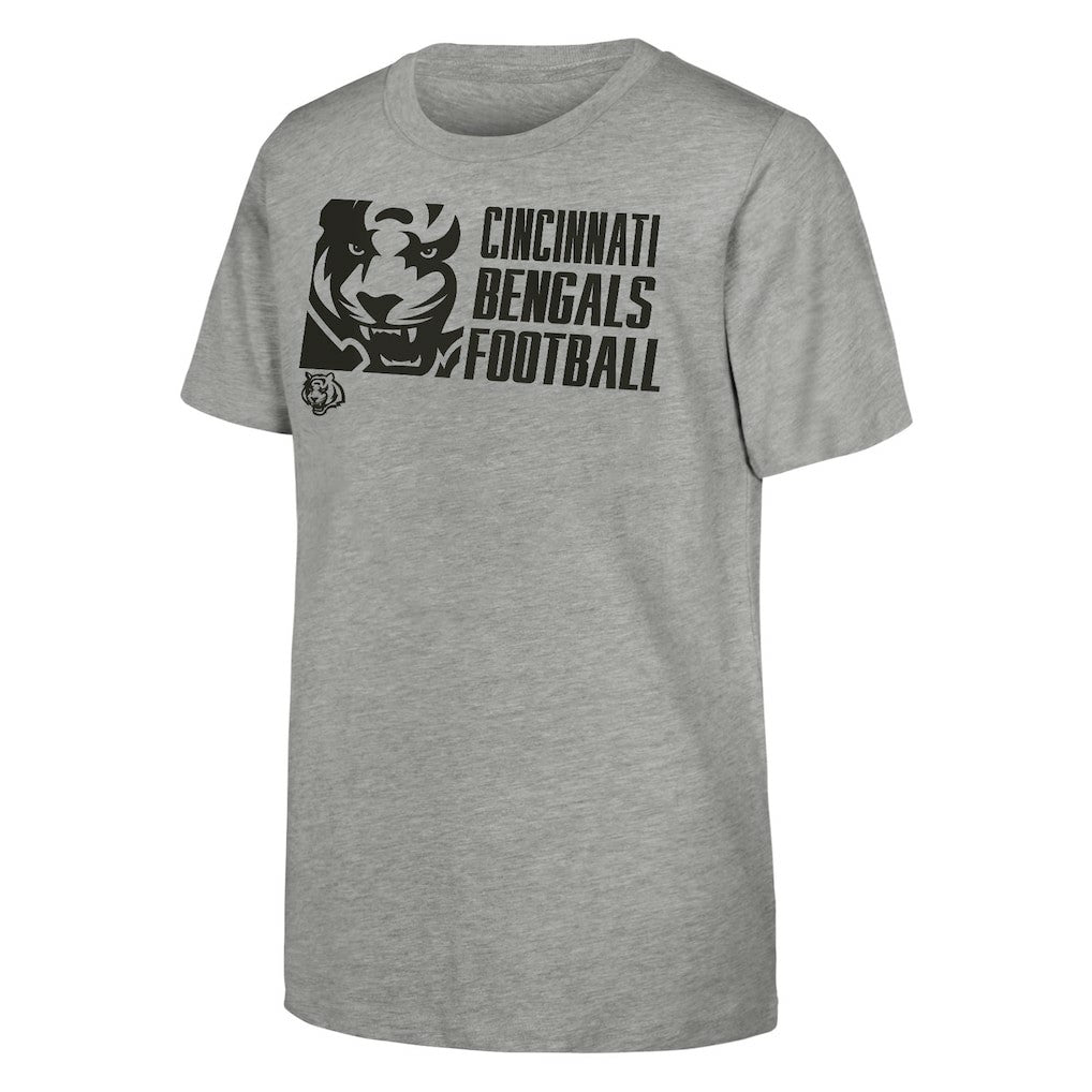 Cincinnati Bengals Outerstuff Youth Post Game T-Shirt - Heather Gray - NFL