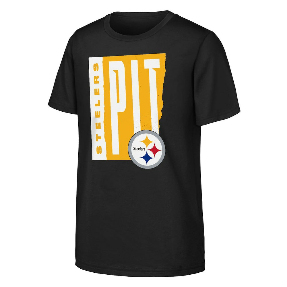 Pittsburgh Steelers Outerstuff Youth Tear It Up T-Shirt - Black - NFL