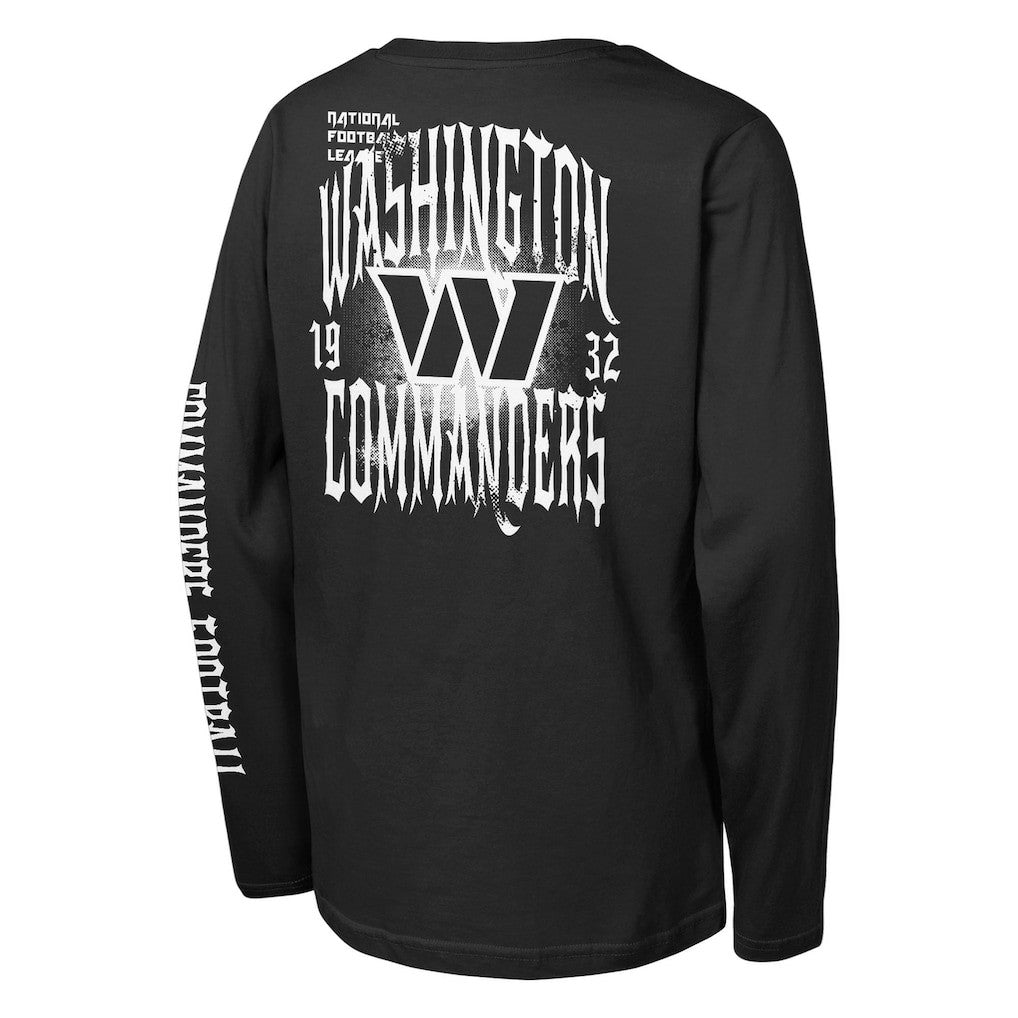 Washington Commanders Outerstuff Youth Rumble Long Sleeve T-Shirt - Black - NFL