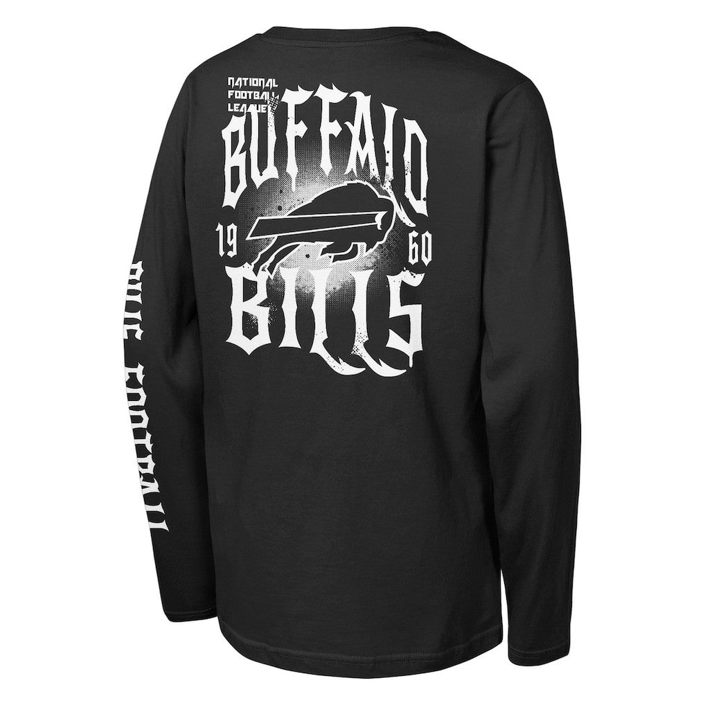 Buffalo Bills Outerstuff Youth Rumble Long Sleeve T-Shirt - Black - NFL