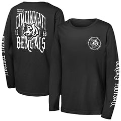Cincinnati Bengals Outerstuff Youth Rumble Long Sleeve T-Shirt - Black - NFL