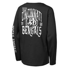 Cincinnati Bengals Outerstuff Youth Rumble Long Sleeve T-Shirt - Black - NFL