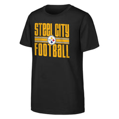 Pittsburgh Steelers Outerstuff Youth Team Spirit T-Shirt - Black - NFL