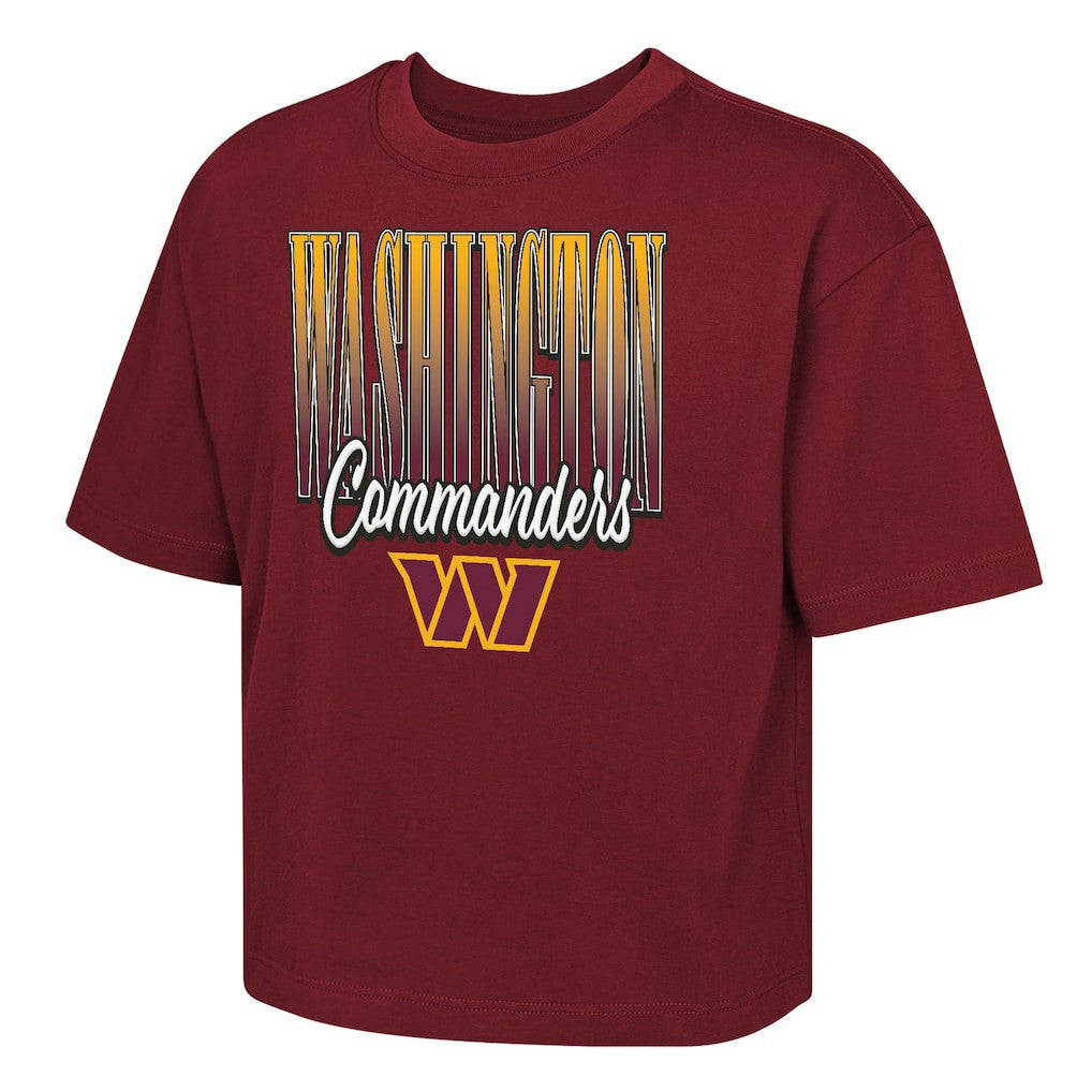 Washington Commanders Outerstuff Girls Youth Big City Boxy T-Shirt - Burgundy - NFL