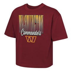 Washington Commanders Outerstuff Girls Youth Big City Boxy T-Shirt - Burgundy - NFL