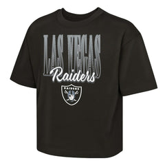 Las Vegas Raiders Outerstuff Girls Youth Big City Boxy T-Shirt - Black - NFL