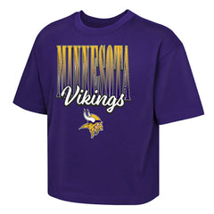 Minnesota Vikings Outerstuff Girls Youth Big City Boxy T-Shirt - Purple - NFL