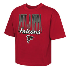 Atlanta Falcons Outerstuff Girls Youth Big City Boxy T-Shirt - Red - NFL