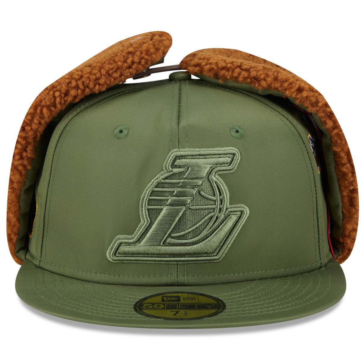 New Era Los Angeles Lakers x Alpha Industries Dog Ear 59FIFTY Fitted Hat Olive