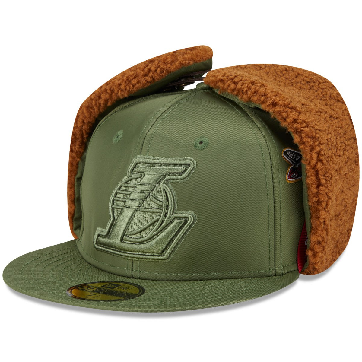 New Era Los Angeles Lakers x Alpha Industries Dog Ear 59FIFTY Fitted Hat Olive