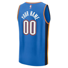 Fanatics Oklahoma City Thunder Youth Fast Break Custom Replica Jersey Blue Icon Edition