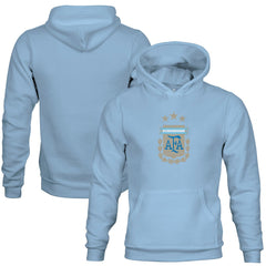 Argentina National Team 1863FC Youth Color Badge Fleece Pullover Hoodie Blue