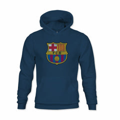 Barcelona 1863FC Youth Color Badge Fleece Pullover Hoodie Navy