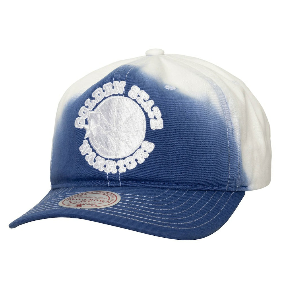 Mitchell & Ness Golden State Warriors Dip Dye Pro Crown Adjustable Hat Blue/White