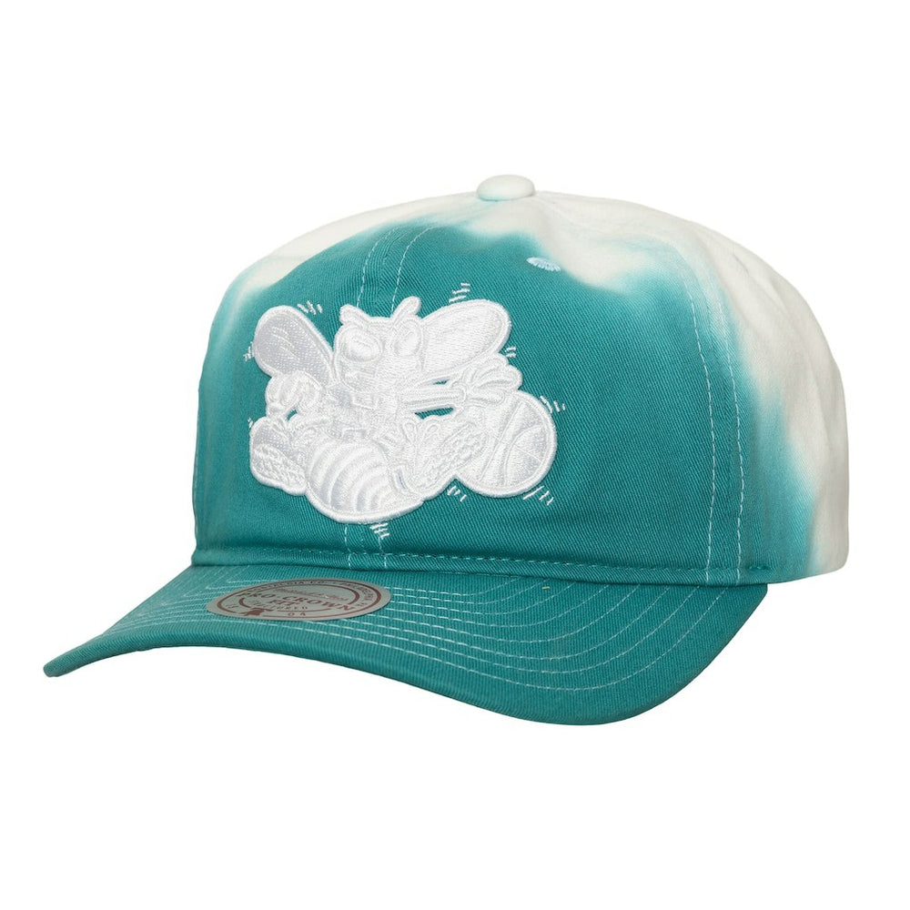 Mitchell & Ness Charlotte Hornets Dip Dye Pro Crown Adjustable Hat Teal/White